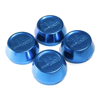 Blue Anodised Alloy Caps - 62mm x 4 (for pre 2014 wheels)